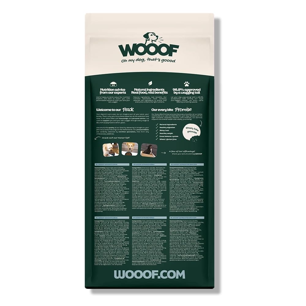 Welpenfutter Krokant 18kg | Trockenfutter Welpen & Junior mit Huhn | 32% Protein, weizenfrei, für alle Rassen bis 12 Monate