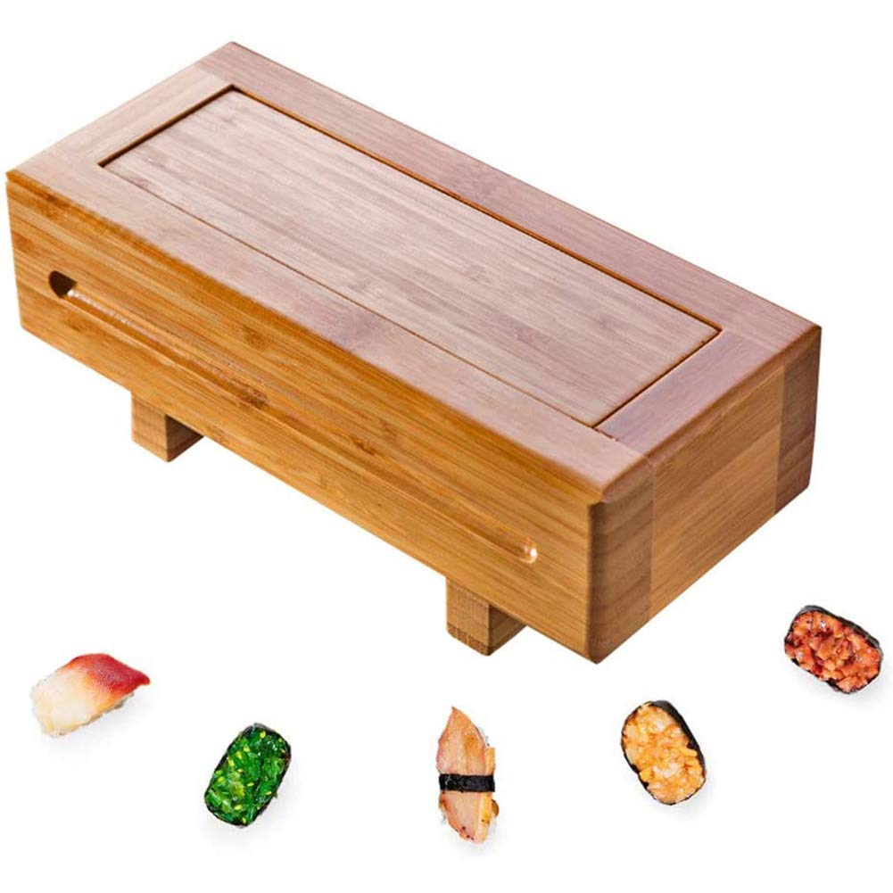 Bambusowa forma do sushi, Maker Oshi Make Oshi Sushi, prasa do sushi prostokątna bambus, styl japoński, bambus