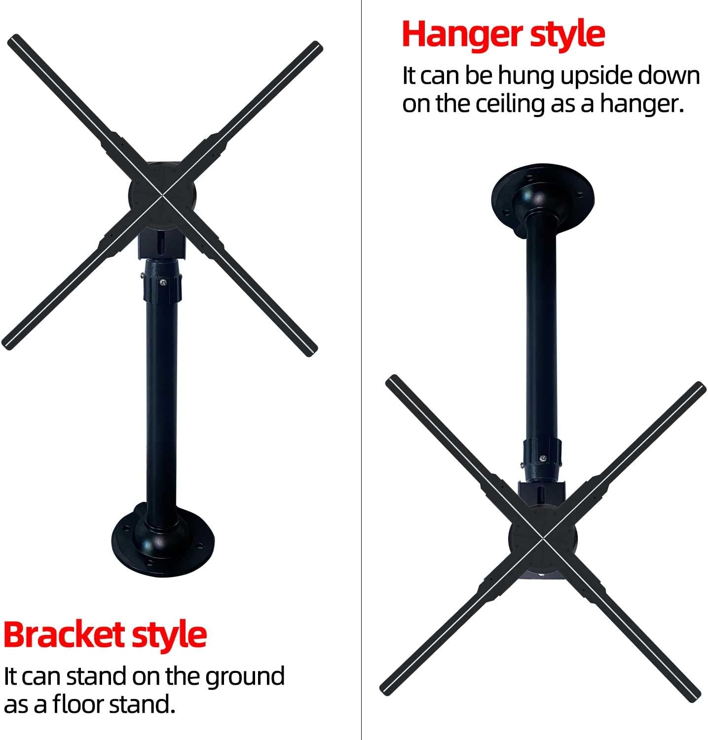 Maximize Your 3D Hologram Fan Experience with Our Easy-to-Install Hanging Bracket - Fits 12.6 to 33.5 Inch Screens - Aluminum Construction