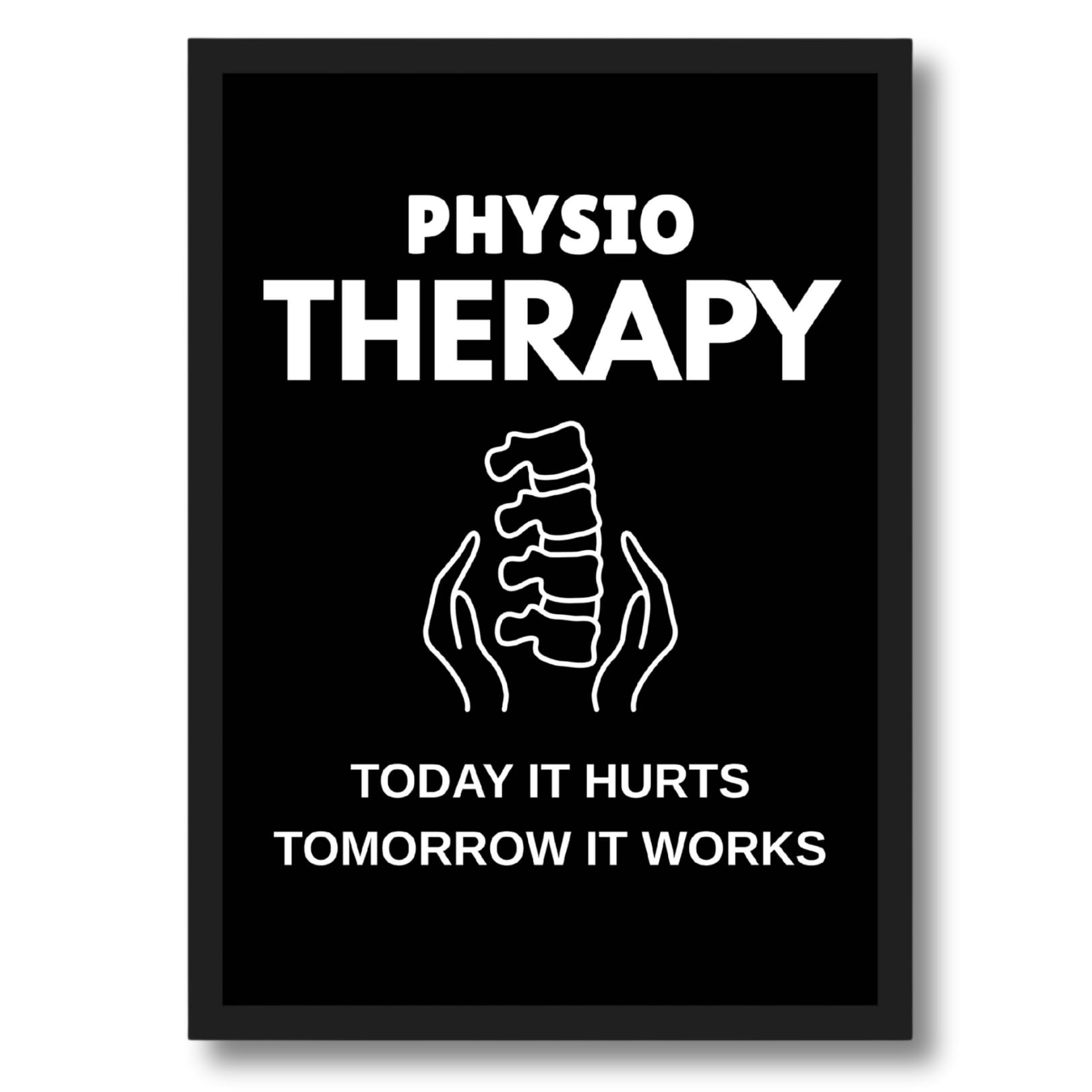 ArtAction Physiotherapy Quotes Wall Frame Poster | A4 Size Framed Motivational Poster for Clinic, Hospital & Office | Inspirational Physio Decor Gift for Therapists & Health Professionals