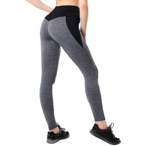 TRENDINAO Women's High Waisted Athletic Leggings,Casual Tummy Control Elastic Curve Workout Yoga Pants