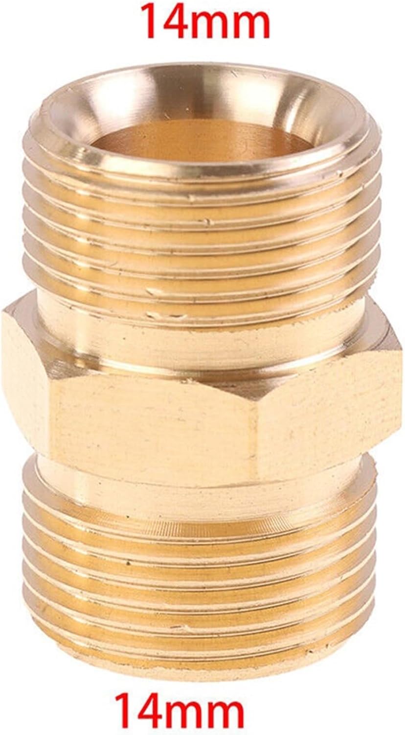 Garden Hose Connector 2PCS Pressure Washer Hose Connector M22 14mm To15mm Male Thread Female Adaptor Garden Accessories(M22-15)