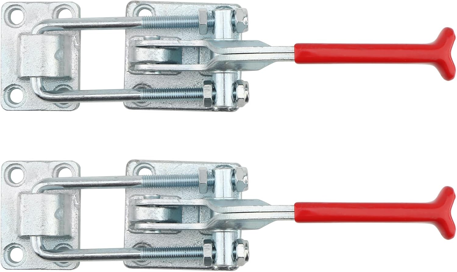 MOUYAT 2 Pack Heavy Duty Toggle Clamp, 4000Lbs Capacity Pull Toggle Latch Clamp with Adjustable Threaded U Bolt, 40370 Self Lock Toggle Clamp Tool for ToolBox Case