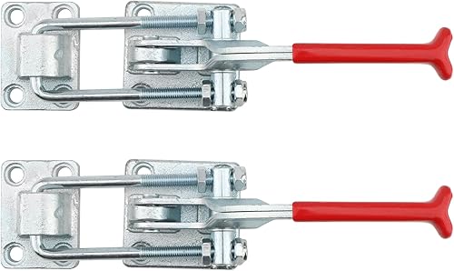 Miniatura 6 de MOUYAT Paquete de 2 abrazaderas de palanca resistentes, 4000 libras de capacidad de tracción con perno en U roscado ajustable, herramienta de