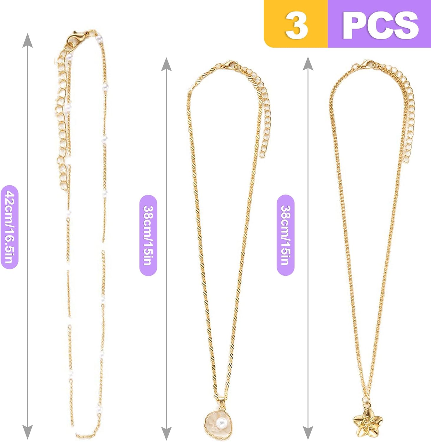 3Pcs Dainty Seashell Necklace Women Handmade Gold Plated Summer Beach Wear Adjustable Boho Cowrie Shell Choker Ocean Inspired Gifts for Her Natural Layering Pendant Necklace - Image 2