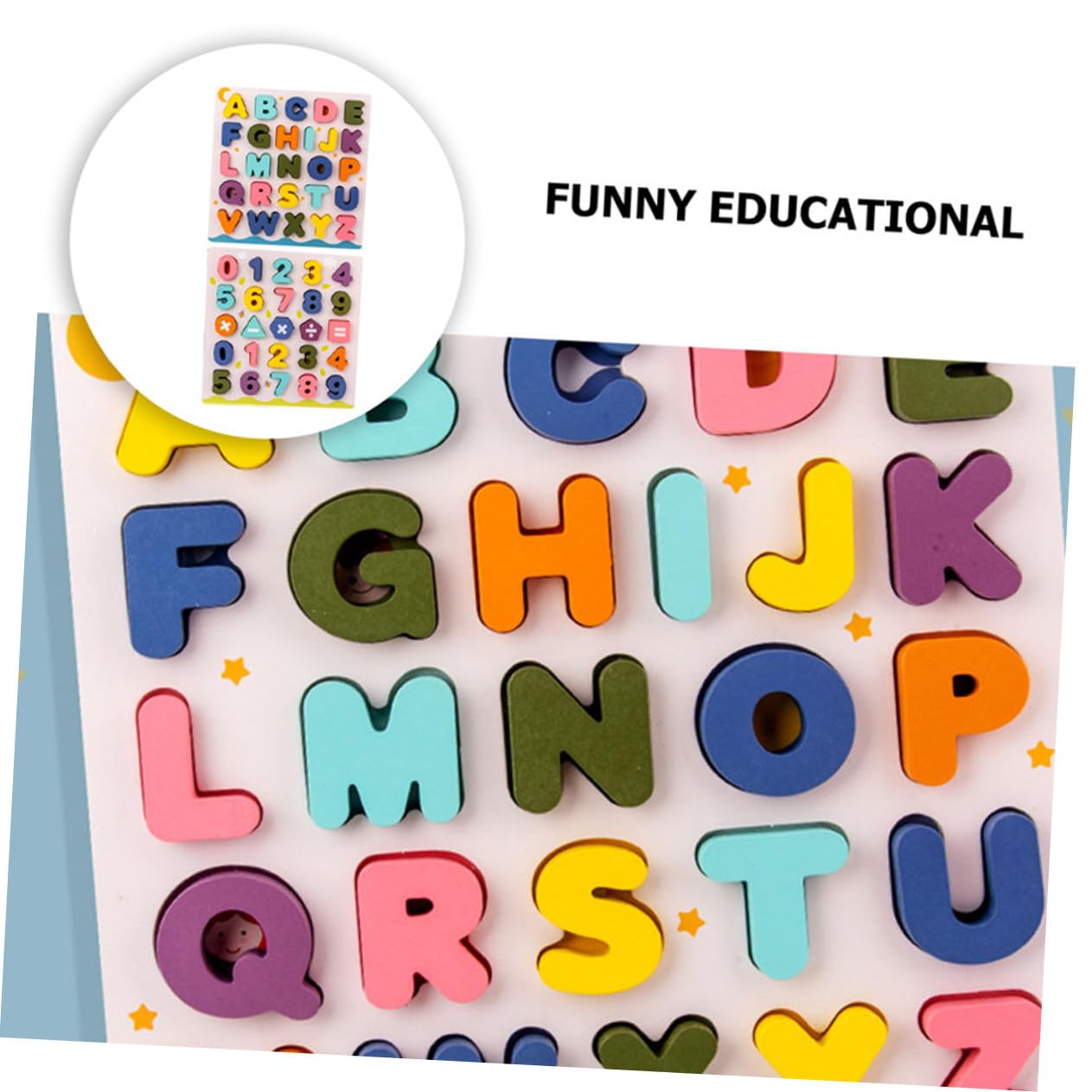 Gatuida 2 Juegos Puzzles de Madera Educativos para Años Juguetes de Reconocimiento de Letras y Números de Unidades Didácticas para Aprendizaje Temprano