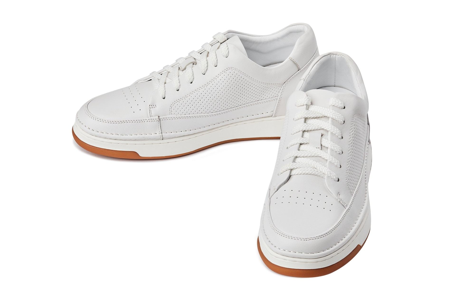CALTO Zapatos de elevación invisibles para hombre con aumento de altura – Zapatillas de cuero de primera calidad con cordones – 2.6 pulgadas más altas