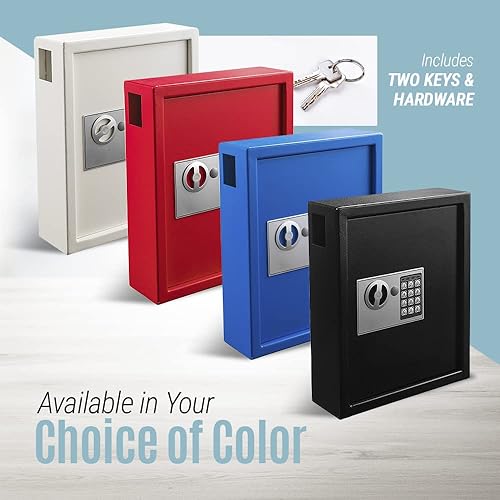 Miniatura 7 de AdirOffice 40, gabinete para llaves con cerradura digital. Caja de seguridad electrónica para llaves, con código PIN, de acero, resistente a los