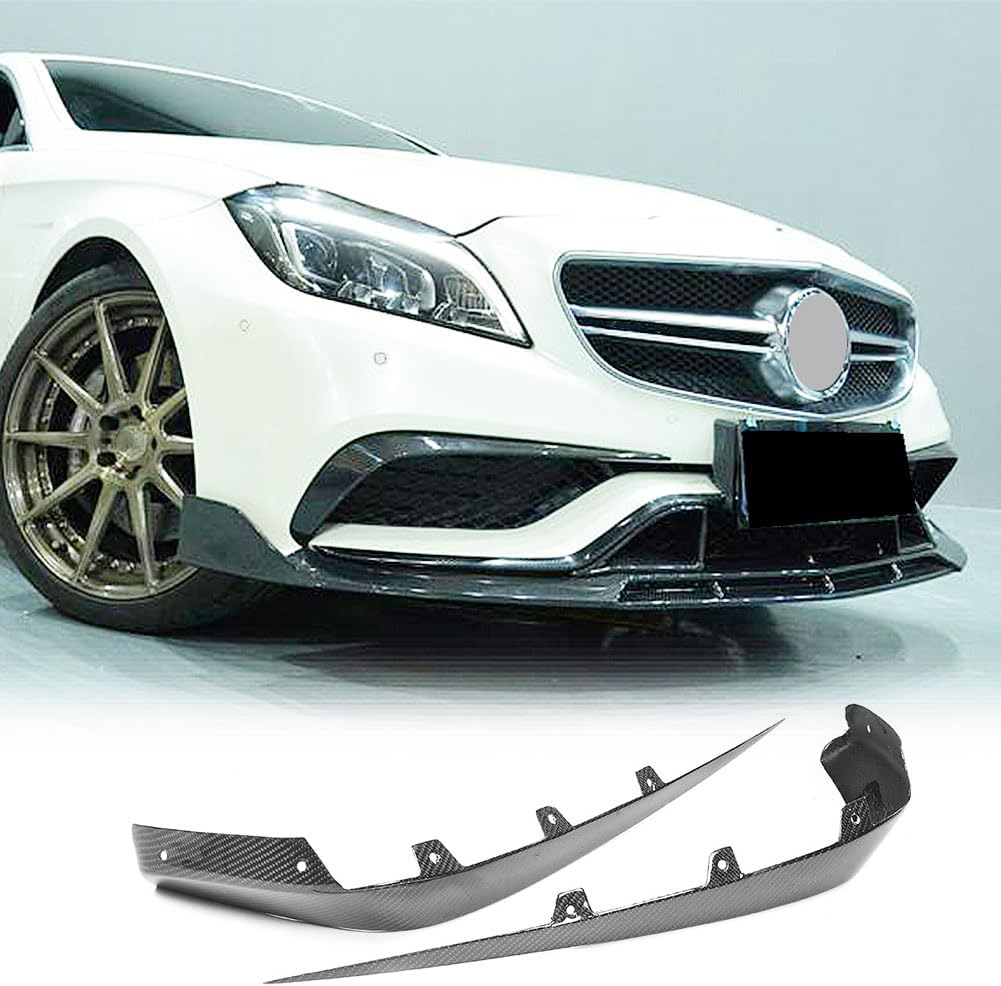 Front Bumper Vent Compatible with Mercedes Benz CLS Class W218 CLS63 AMG S Sedan 2015-2018 Customized Carbon Fiber Air Fender Scoop Spoiler Protector Winglets Splitter Cover Trims