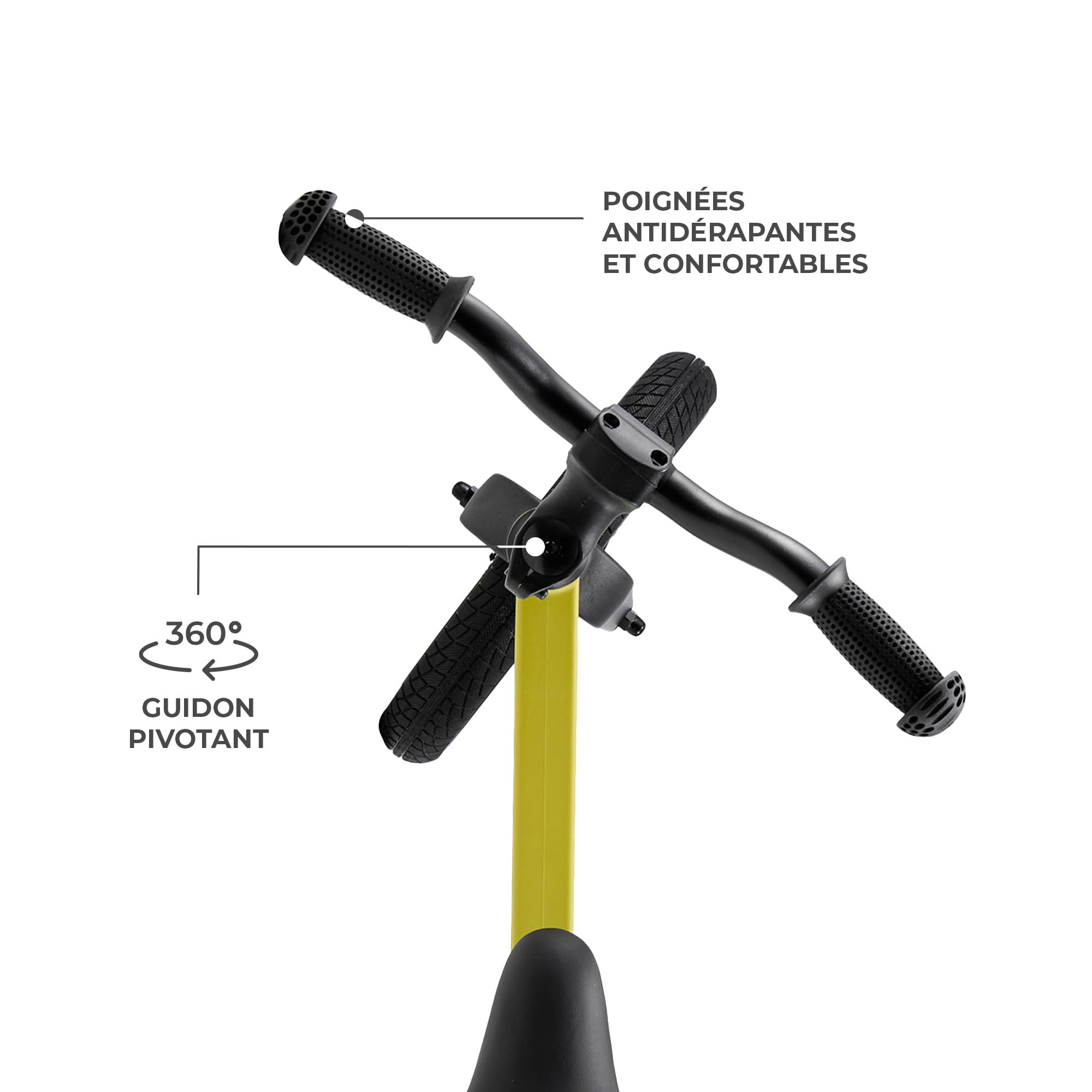 Kinderkraft ETER Draisienne jusqu'à 35 kg, vélo d'apprentissage léger, Roues de 12 ", Cadre en Nylon, Selle réglable en Hauteur, Direction limitée, poignées en Caoutchouc, Design Sportif, limotten