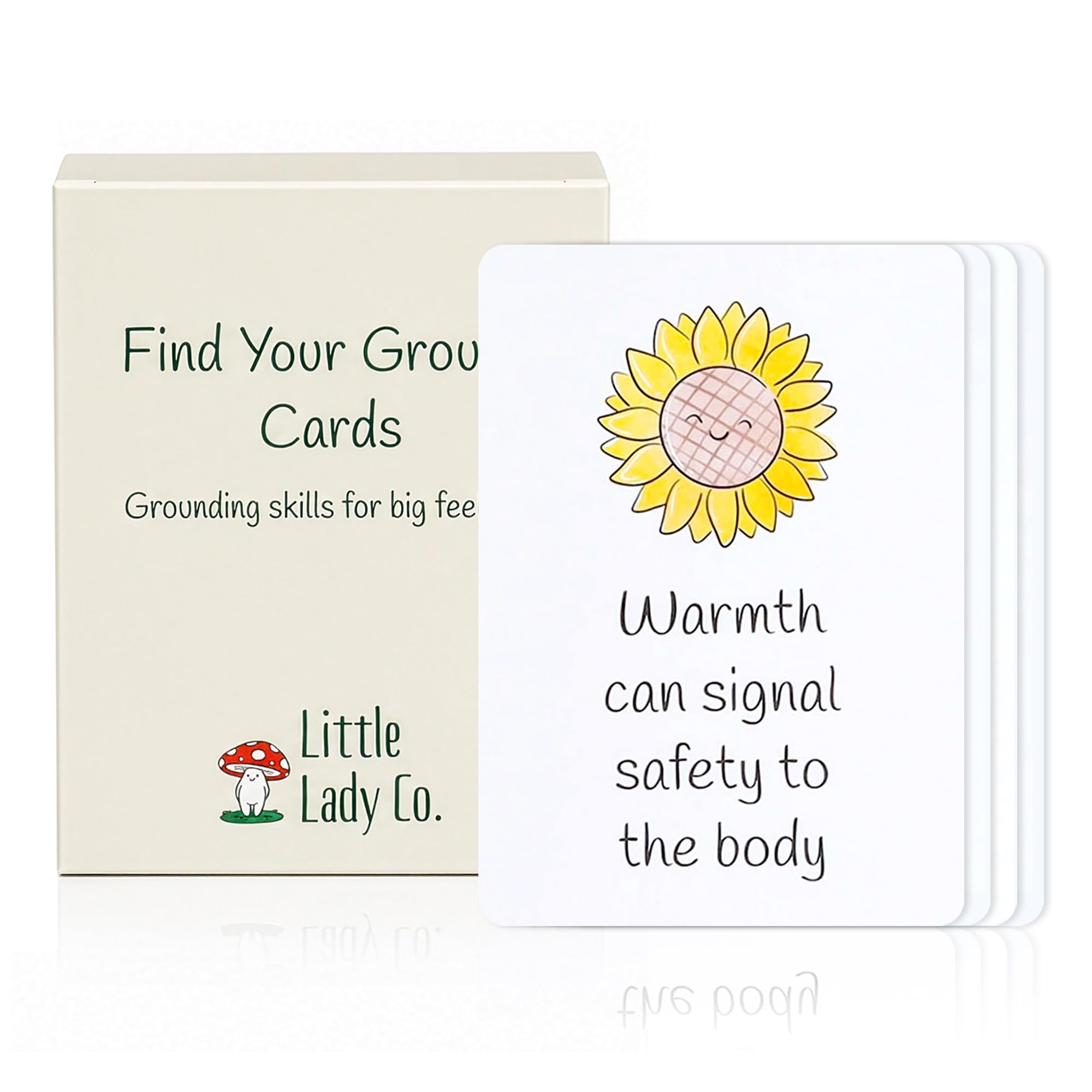 Emotional Regulation Cards, Calm Down Coping Skills Activities for Big Feelings and Self Regulation, Find Your Ground Cards, 30 Card Deck with Parent Guide