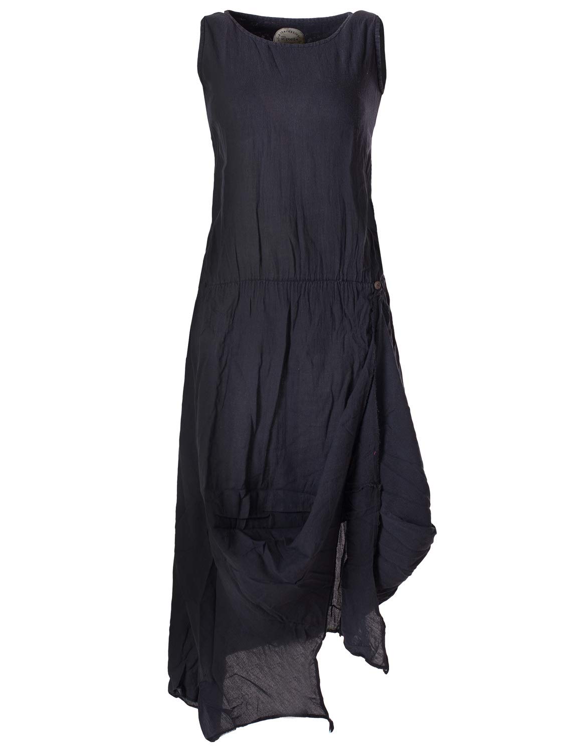 Vishes - Alternative Bekleidung - Ärmelloses Lagenlook Kleid aus Baumwolle zum Hochbinden