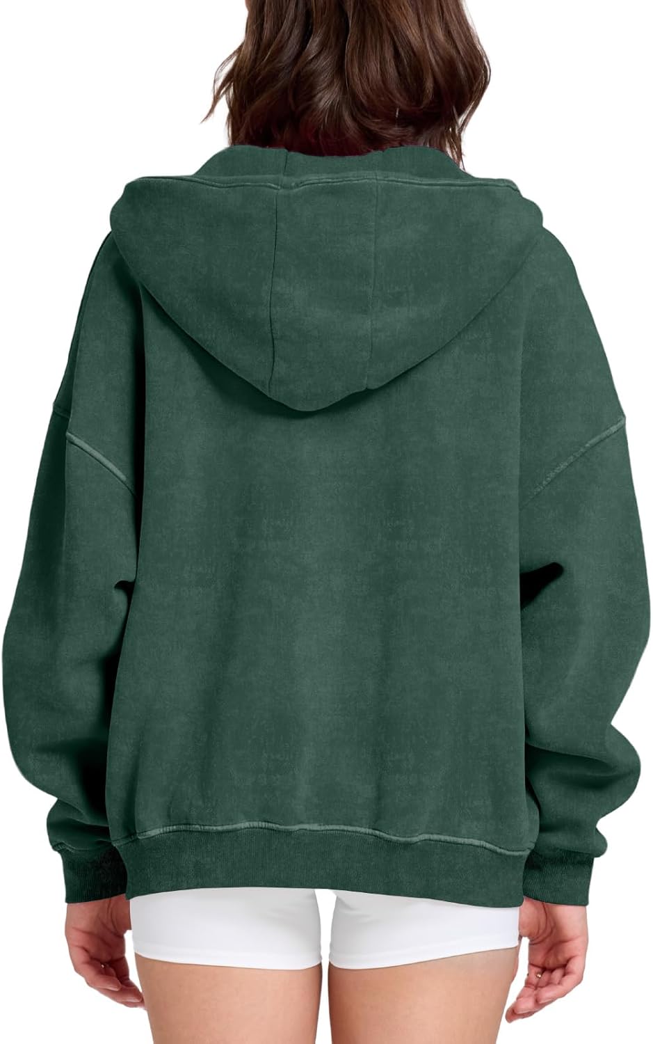 Dnzzs Womens Zip Up Hoodie Oversized Acid Wash Sweatshirts Heavyweight Fall Fashion Outfits Casual Jackets Winter Clothes - Image 5