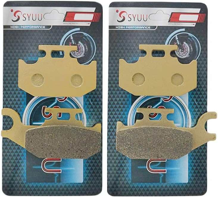 Front and Rear Brake Pads Compatible with for Suzuki LT-A 500 King Quad 2009-2016 / LT-A 700 King Quad 2005-2007 / LT-A 750 King Quad 2008-2016 Brake Pads Replacement Kits Sets FA413F FA414F