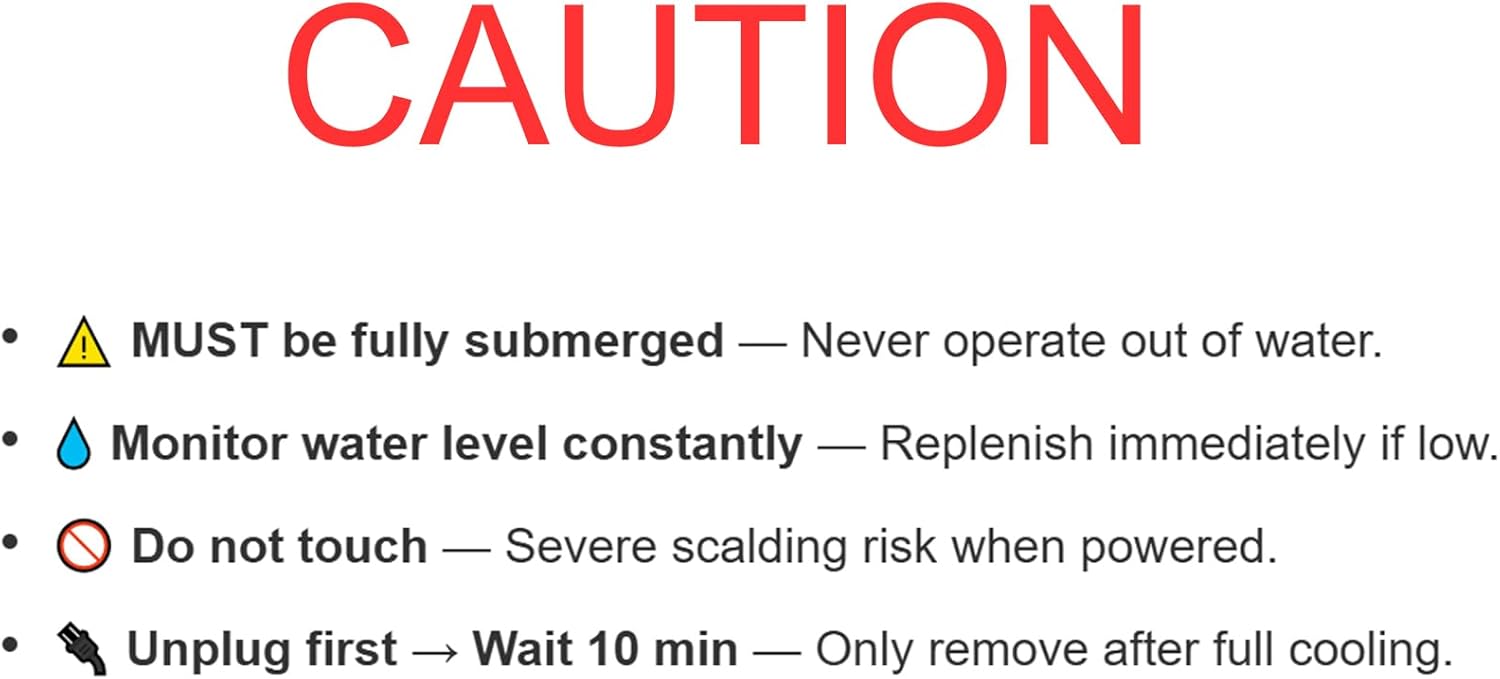 AQUANEAT Aquarium Heater, 200W Fish Tank Heater, Adjustable Submersible Water Thermostat with Digital Thermometer