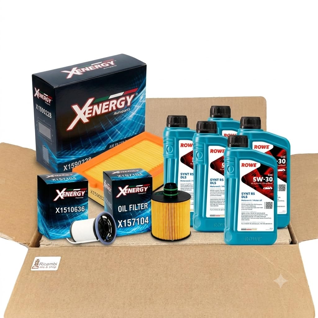 KIT Tagliando Specifico per Fiat 500L 1.6 DIESEL MultiJet (XENERGY) | Compatibile Fiat 500L, Motore 1.6 MultiJet, Kit Completo, Manutenzione Specifica