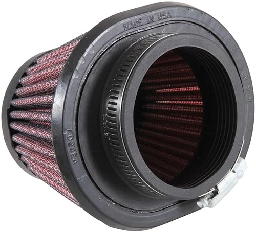 Miniatura 3 de K&N Filtro de entrada de aire universal con abrazadera alto rendimiento, filtro de aire de repuesto premium Diámetro de la brida 2.4375 pulgadas,