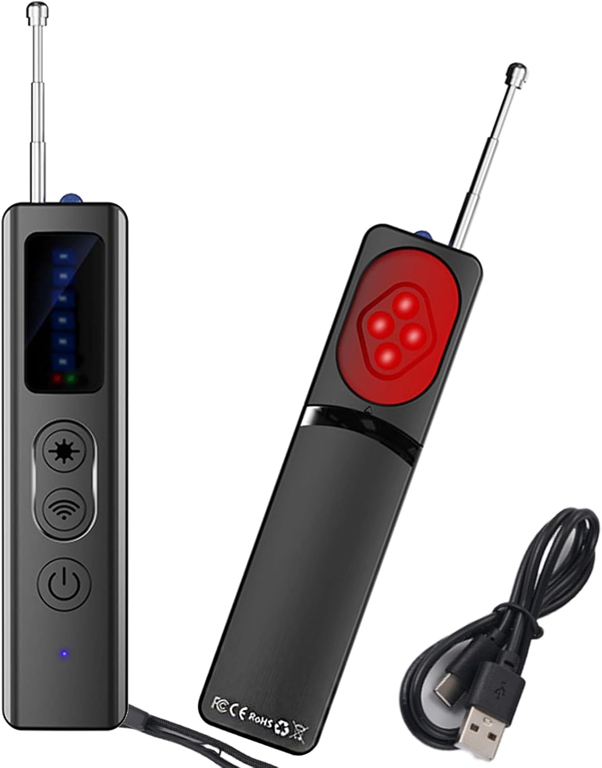 Hidden Camera Detectors,Portable Charge GPS Wireless Signal Tracker Detector,5 Levels Sensitivity Bug Detector for Home, Hotel, Travel, Office, Bathroom