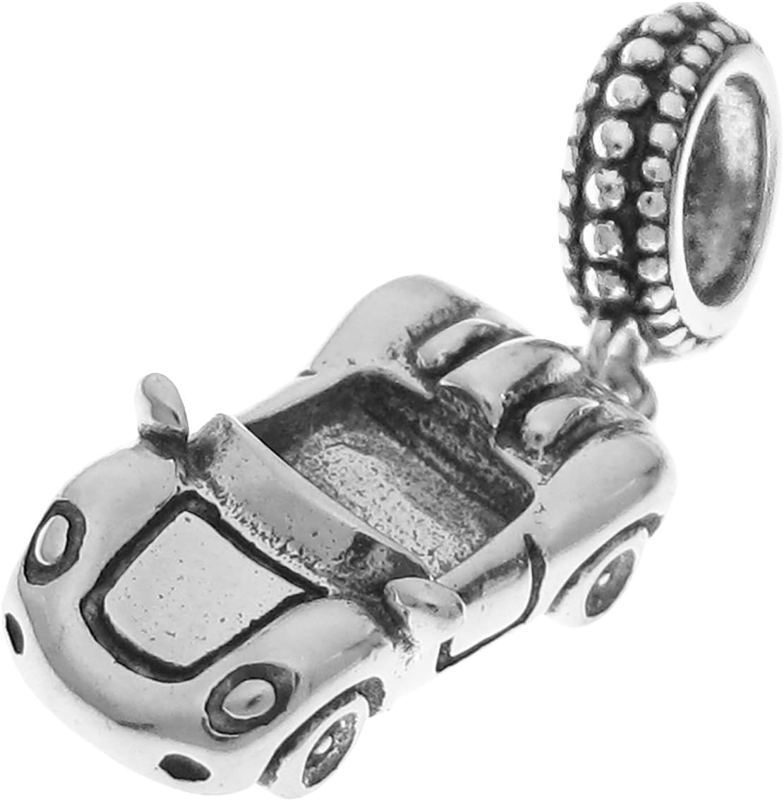 TCC Sourcing925 Sterling Silver Luxary Convertible Racing Car Dangle Bead For European Charm Bracelets
