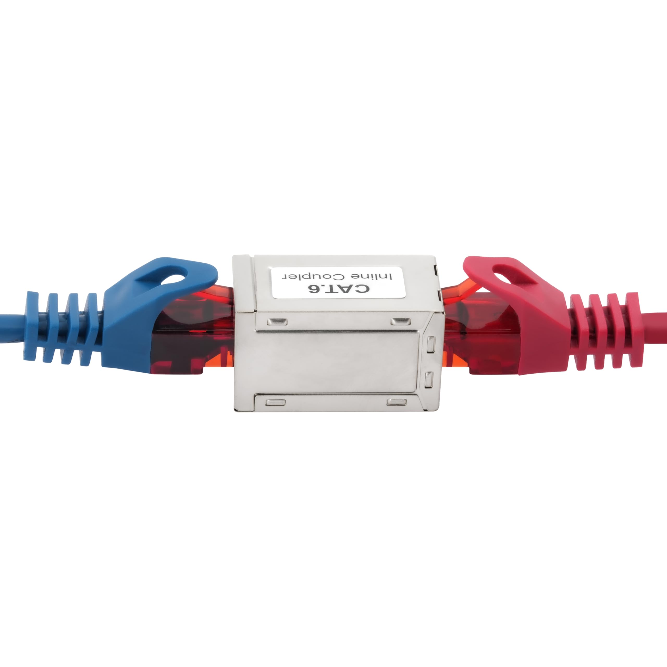 BIGtec 2 pezzi Adattatore di giunzione LAN RJ45 Ethernet Cavo di prolunga Cavo di rete Cavo patch Involucro in metallo compatibile CAT8 CAT7 CAT6a CAT5e CAT5