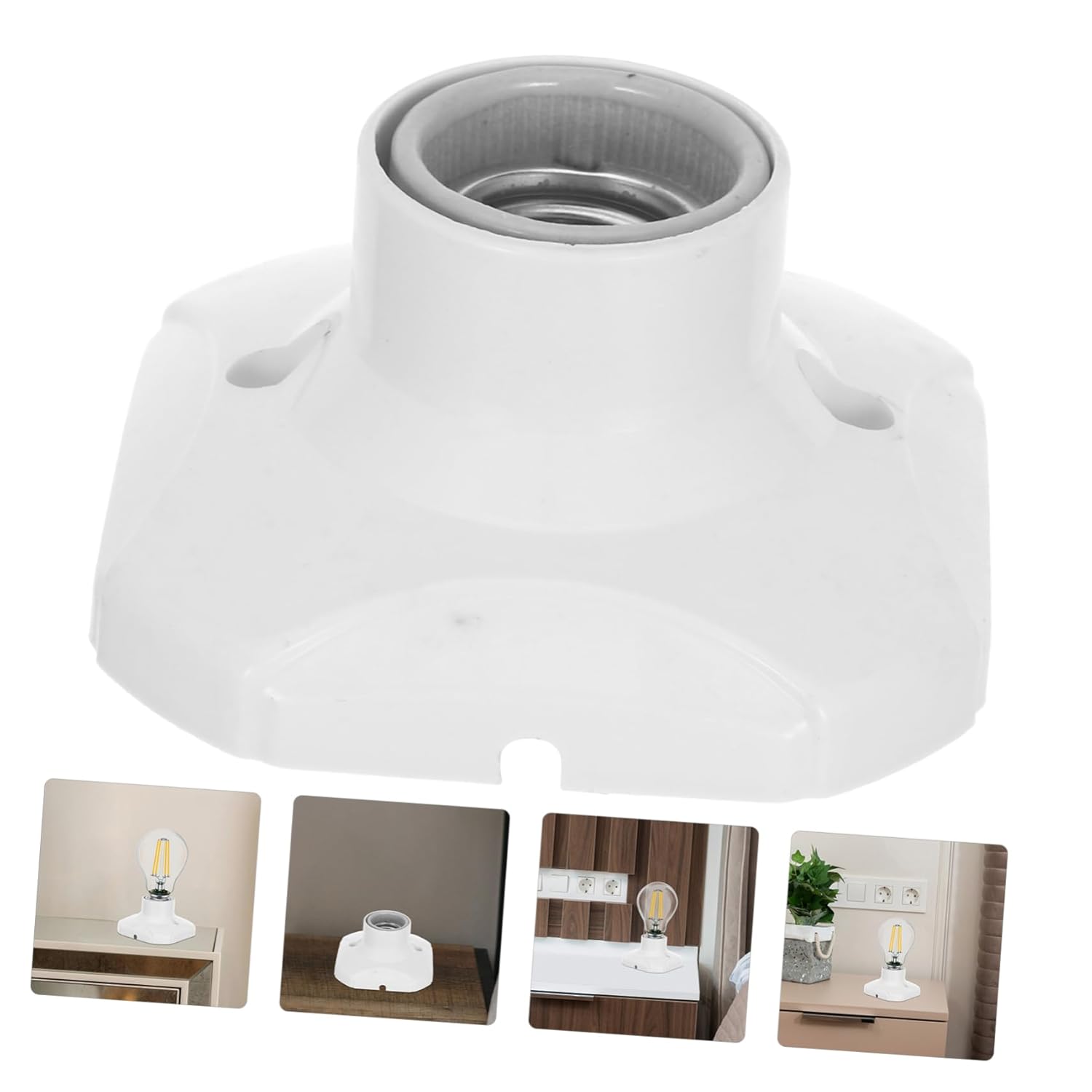 E27 Porcelain Lamp Socket Holder High Power 250V Light Bulb Base DIY Light Supplies for Pendant Compatible LED Bulbs 10-Piece Set