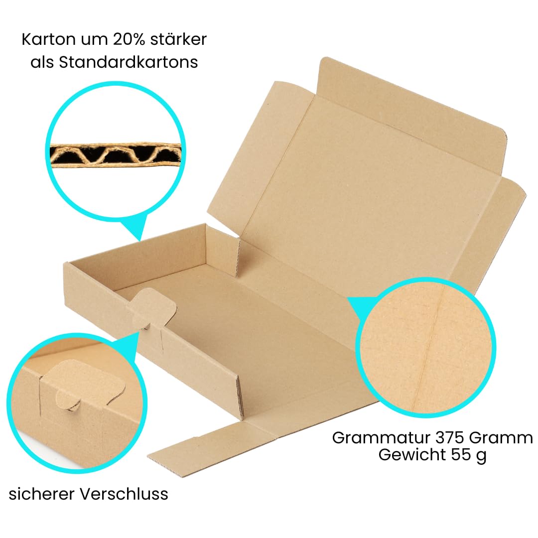 Maxi Postal Boxes Folding Shipping Boxes Box Maxibrief Corrugated Cardboard Folding Box 350?x 250?x 50?mm??White??5??Choice Of Quantity