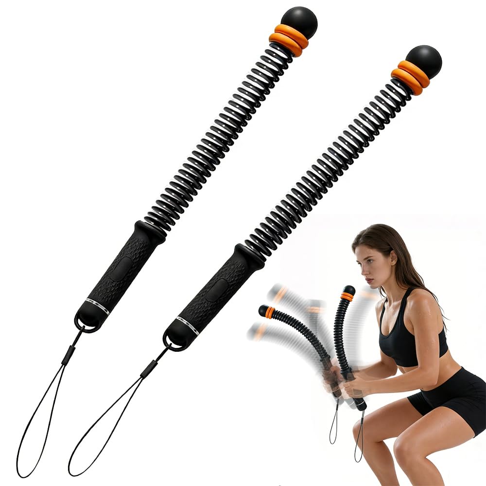 Wxeadu Ropeless Battle RopesBattle Ropes for Home Workout, Adjustable Cordless Battle Ropes, Quiet Cordless Training Rope Fitness Equipment,No Anchor Needed, Portable Battle Ropes for Home Gym, 2PCS