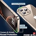 TheGiftKart Ultra-Hybrid Crystal Clear Back Case Cover for iPhone 16 Pro | Shockproof Design | Hard Back Cover Case for iPhone 16 Pro (PC & TPU, Transparent) gallery image