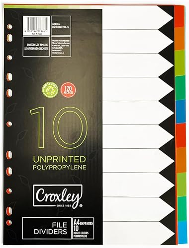 Croxley Indices A4 Recycled- 10 Tab Unprinted