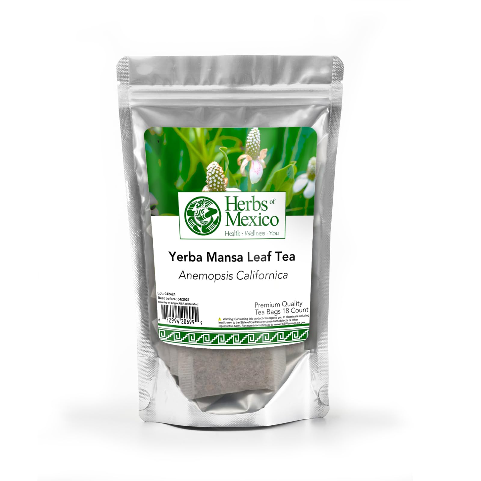 Herb EmporiumPremium Quality Yerba Mansa leaf (Anemopsis Californica) 18 teabags