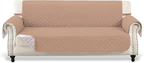 Fundas reversibles para sofá, protector de muebles para perros (sofá, camellobeige)