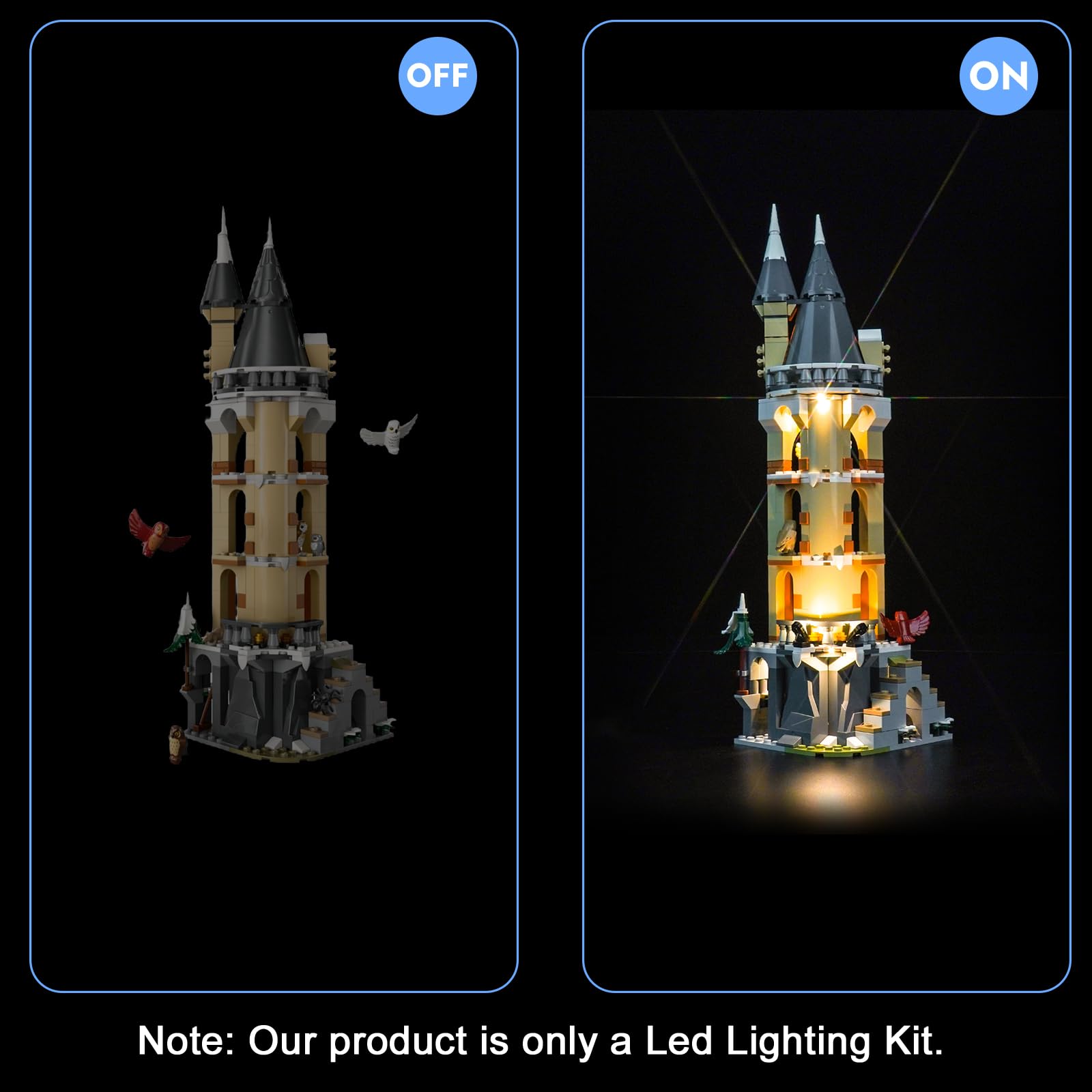 Light Kit for Lego Hogwarts Castle Owlery 76430, Lighting Set for Lego 76430 Hogwarts Castle Owlery, Not Include Models - Image 3