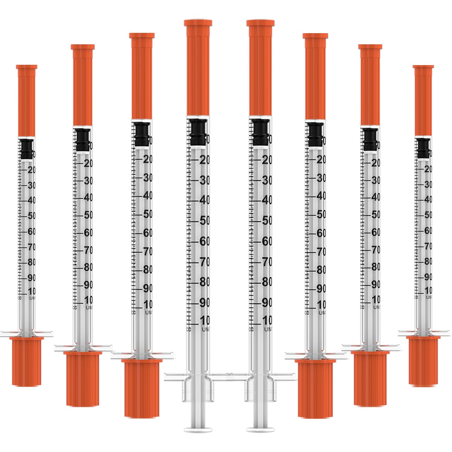Insulin Syringe with Needle, 1ml 30 Gauge 5/16 inch (8mm), Individual Wrapped, 30 Pack 1cc-30G 5/16" 30