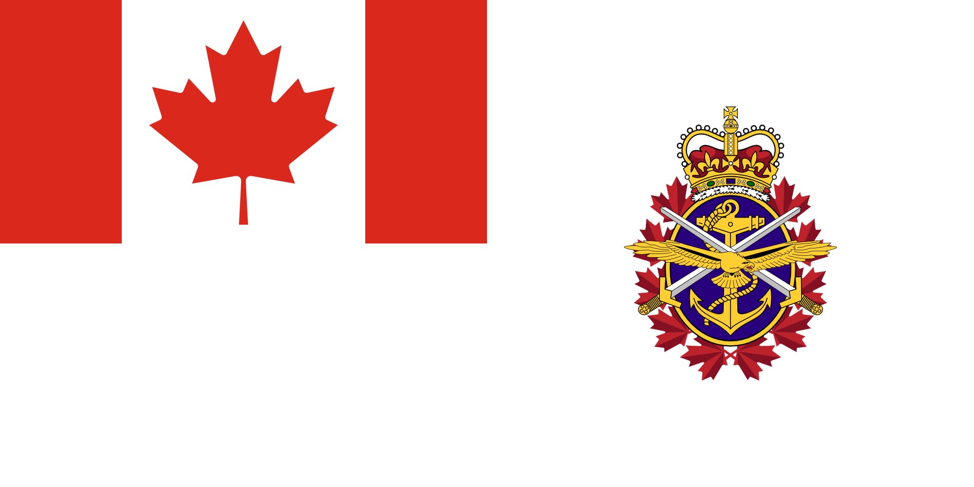 Drapeau Canadian Forces XL pour décoration murale et rassemblements militaires