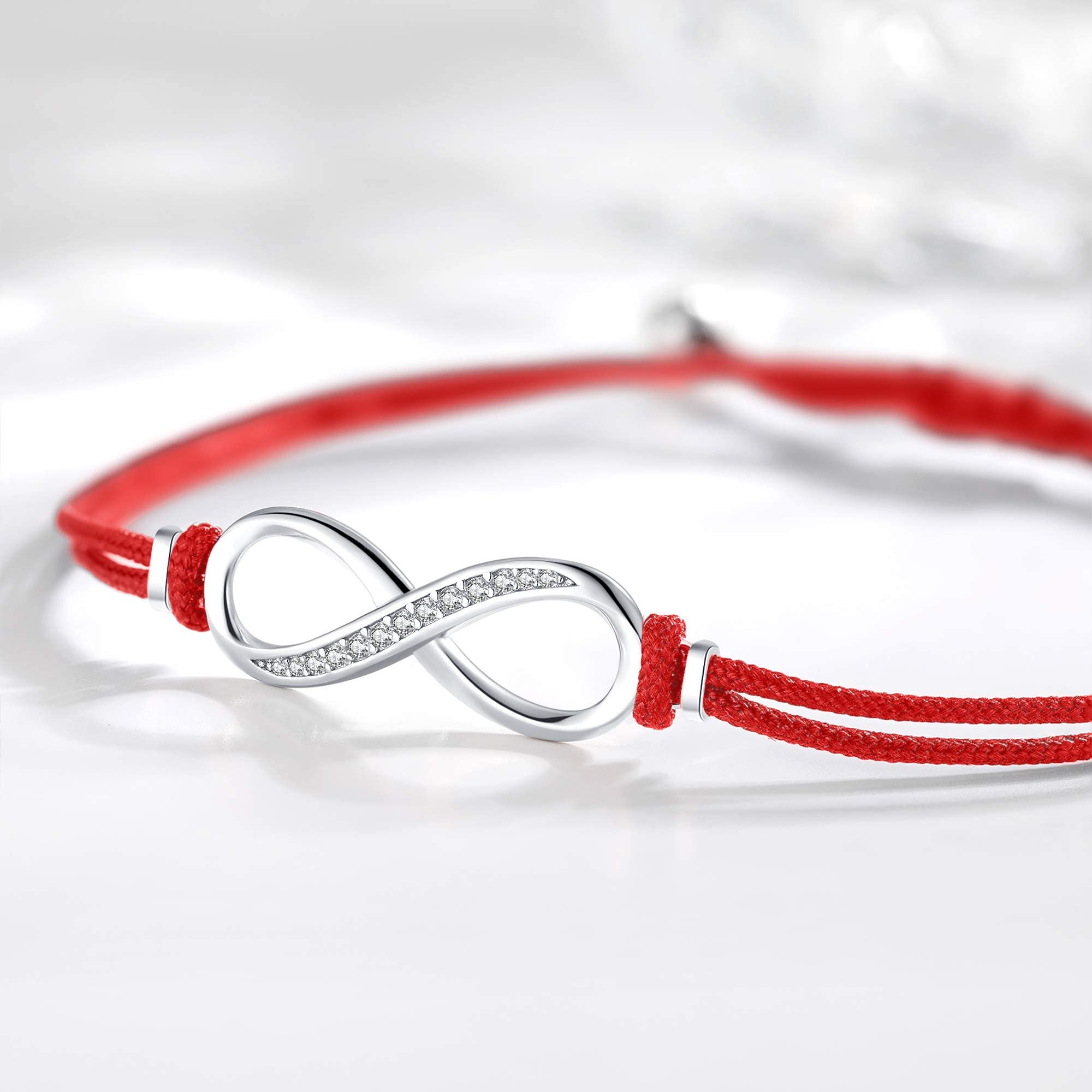 Jrêveinfini Elegante Bracciale Infinito in Argento Sterling 925, Ideale Regalo per Donne e Ragazze
