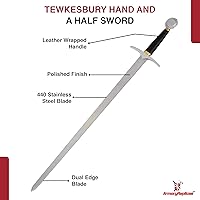 Vista 3 de Armory Replicas Espadas medievales y vikingas de la película: réplicas de acero al carbono forjadas a mano con vainas y detalles auténticos