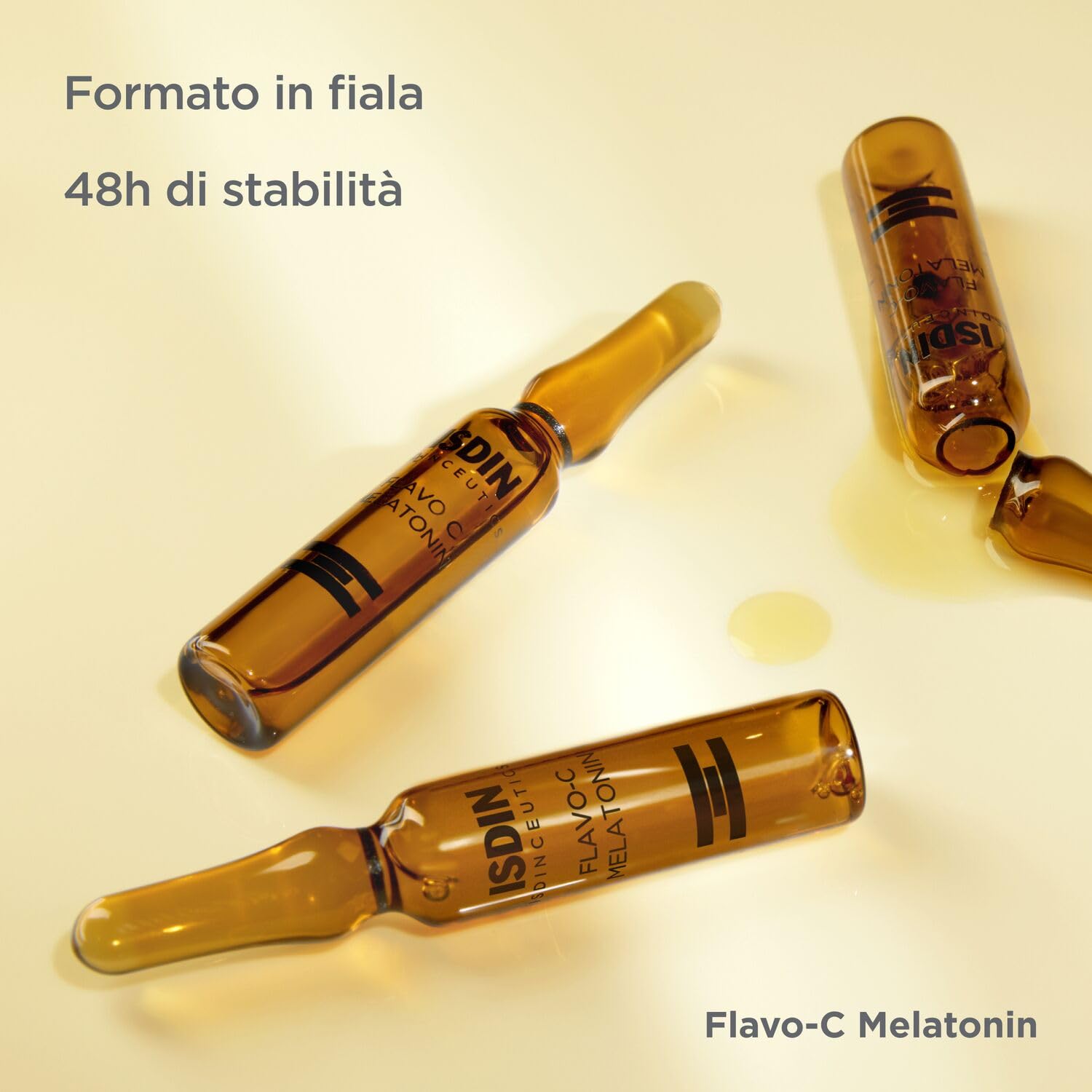 ISDIN Isdinceutics Flavo-C Melatonin Siero Riparatore Notte | Siero Notte Stimola le Difese Antiossidanti della Pelle Monodose