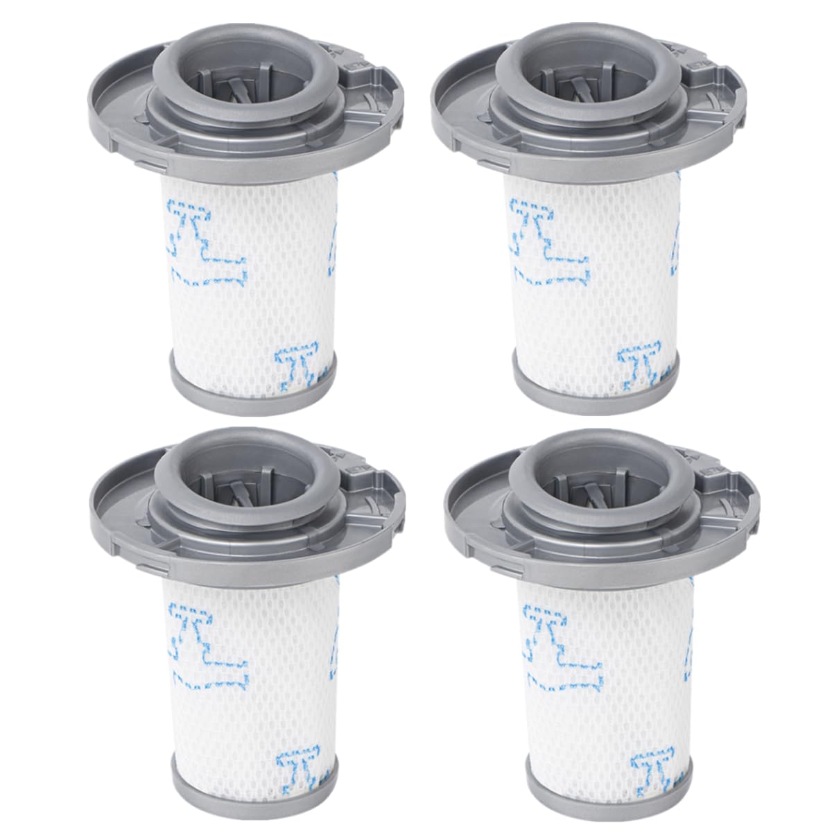 YanBan Filtri da 4 pezzi, compatibili con Rowenta X-Force Flex 8.60 RH96XX, RH9637 RH9638 RH9639 RH9677, per la serie X-PERT 6.60 RH68XX, RH6821WO, RH6837WO, RH6838WO, codice articolo ZR009006