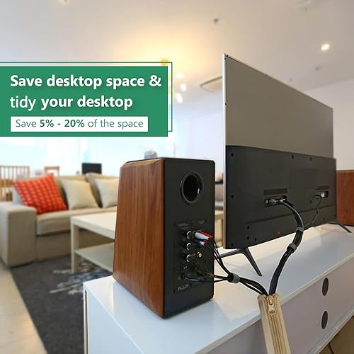 Miniatura 7 de Funda flexible para organización de cables con cremallera, sistema organizador de cables extensible, soporte de cubierta de cable de alambre,