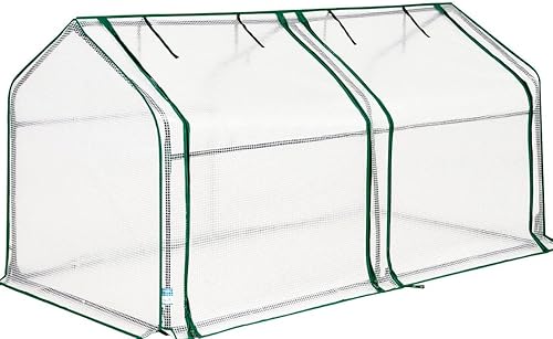 Vista 24 de Quictent Invernadero portátil de 95 pulgadas de ancho x 36 pulgadas de profundidad x 36 pulgadas de alto, 2 ventanas de malla y gran puerta de Verde