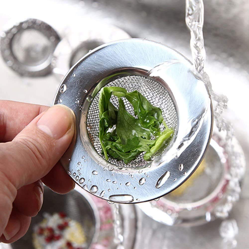 3 Filtri Per Lavello In Acciaio Inox, Diametro 8 Cm, Colino Anti-intasamento Per Cucina E Bagno