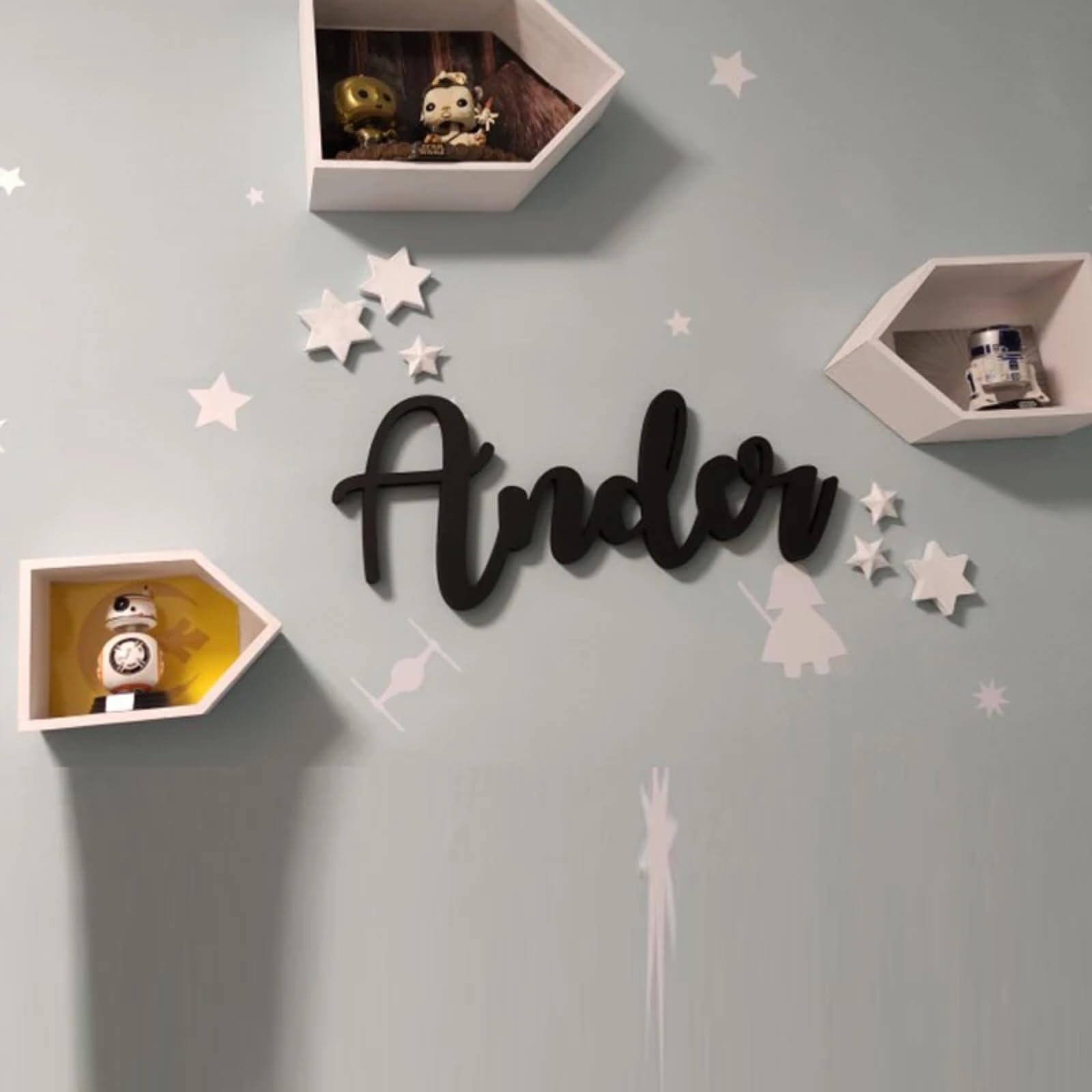 Targa Nome In Legno Personalizzata - Per Cameretta Bambini, Compensato Betulla, 20-96 Cm - Foto 2