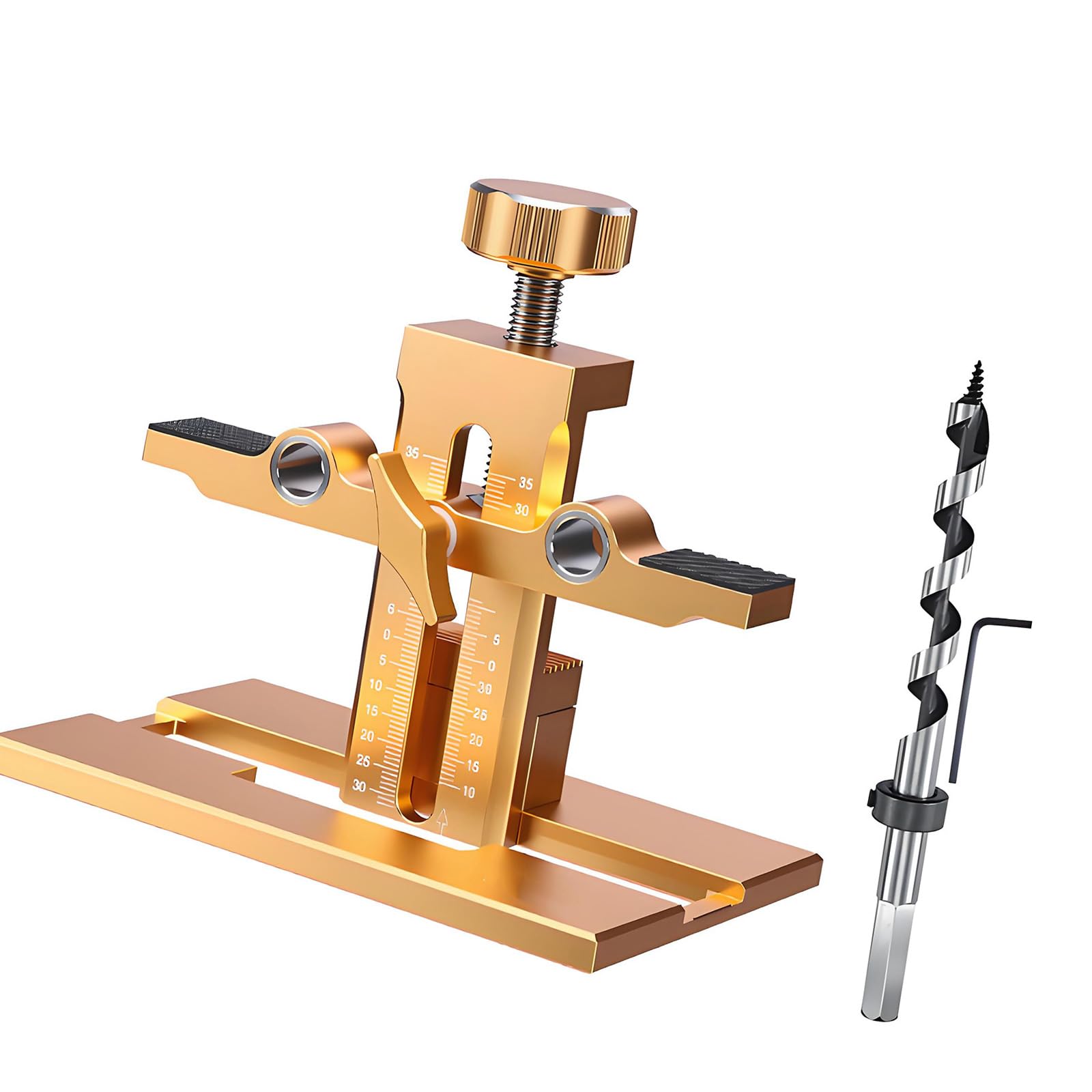 Cabinets Hardware Jigs, Adjustable Cabinet Handle Template Tool with Alignment Hole, Punching Locator Drill Guide Woodworking Punching Locator Drill Guide