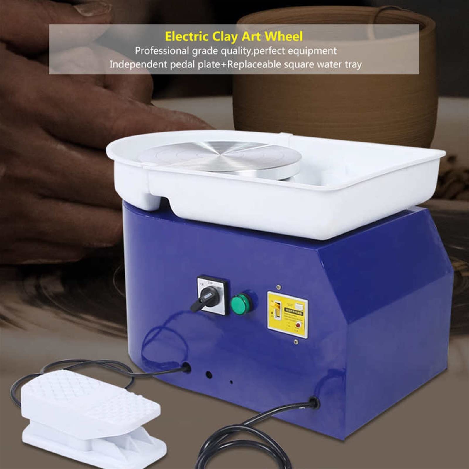 Pottery Wheel Brushless Electric Pottery Wheel Machine 350W 24cm Pottery Forming Machine Pottery Wheel Ceramic Machine for Student and Amateur Which Rotates Smoothly