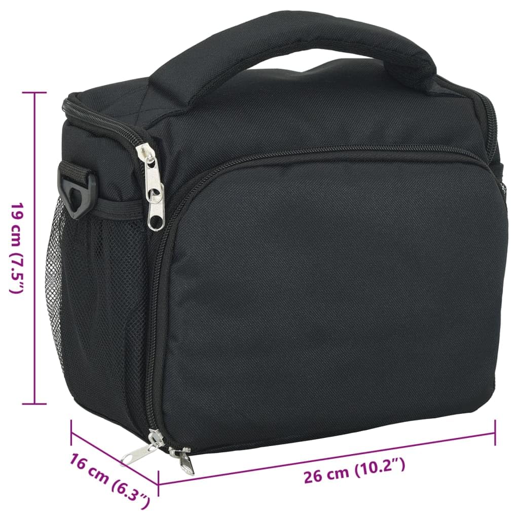 Borsa per fotocamera in tessuto Oxford 600D con custodia impermeabile, imbottita e antiurto, con divisorio interno estraibile, tracolla regolabile, ideale per DSLR, fotocamera a sistema