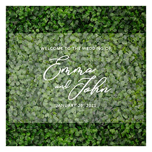 Andaz Press Custom Large Wedding Acrylic Sign, 16 x 24