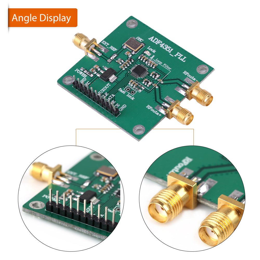 35M-4.4GHz Module Synthétiseur de Fréquences Radioélectrique Carte Source de RF ADF4351-PLL