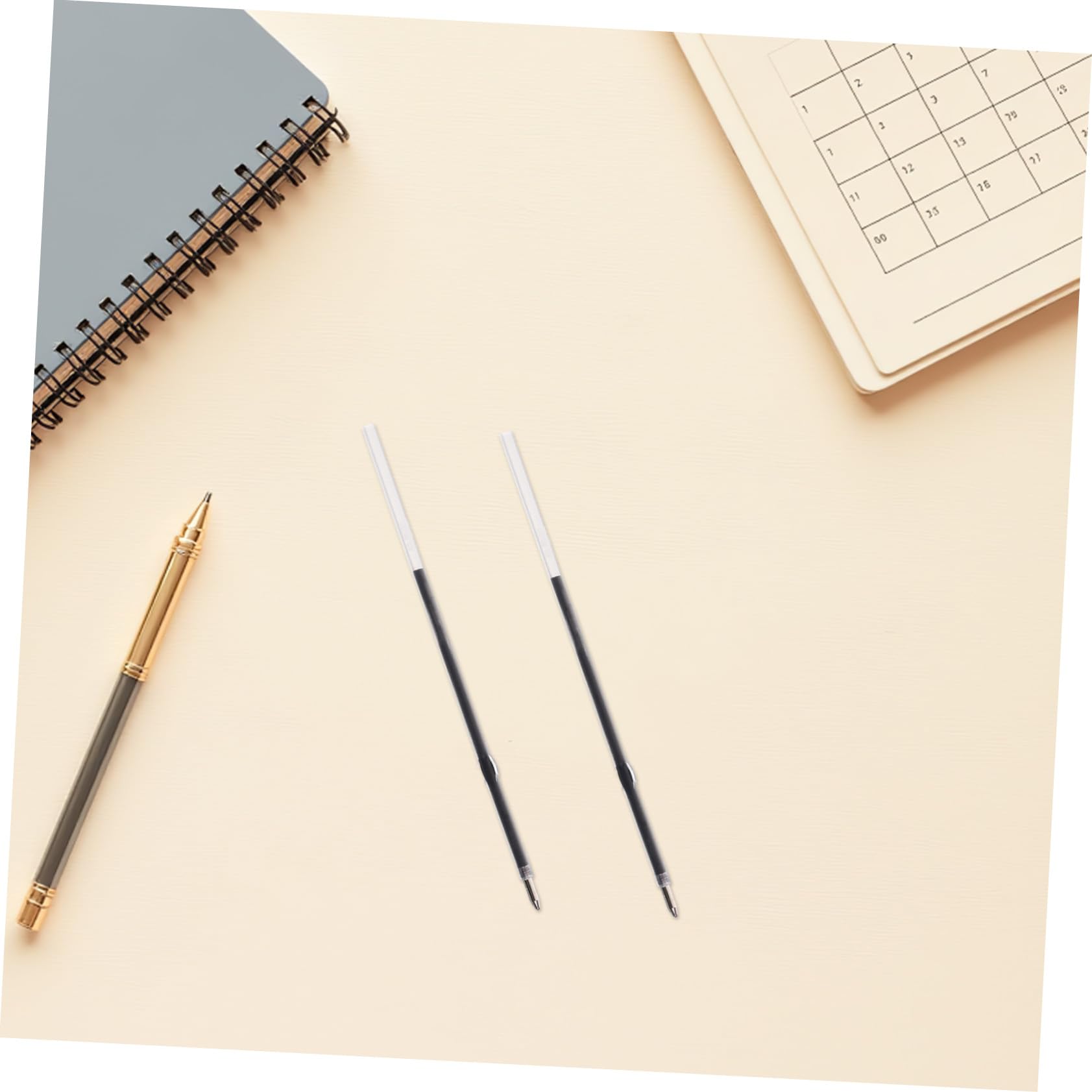 500 Pièces Recharges de Stylo à Bille Encre Noire Recharge Remplaçable pour Stylos à Bille Rétractables Écriture Fluide pour École Bureau et Étudiants