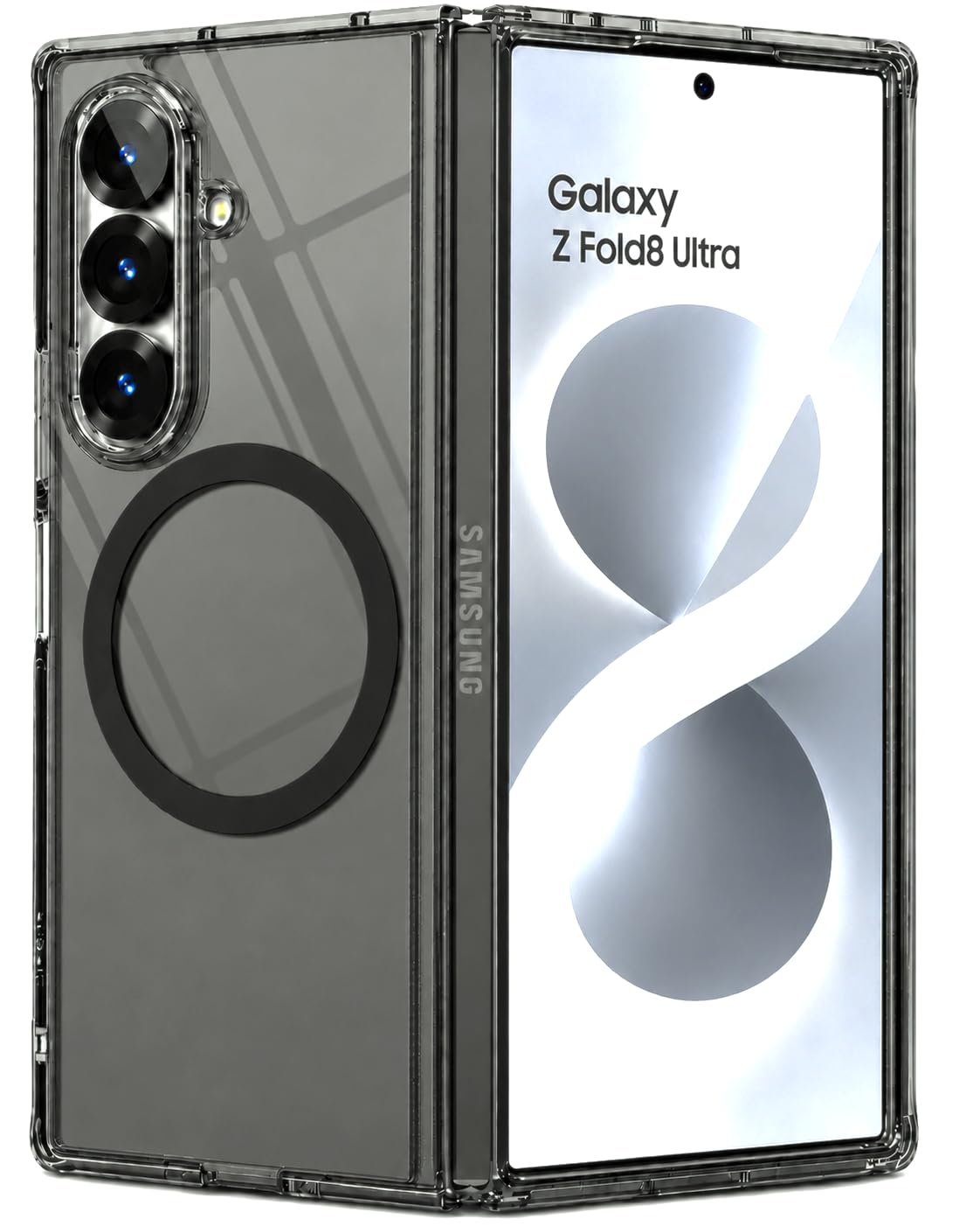 Hybird Shockproof Mobile Back Case Cover for Samsung Galaxy Z Fold 8 Ultra 5G Clear Ceas with Magnetic Support Anti Yellow Slim Back Cover Case Galaxy Z Fold8 Ultra 5G Cover-image-38