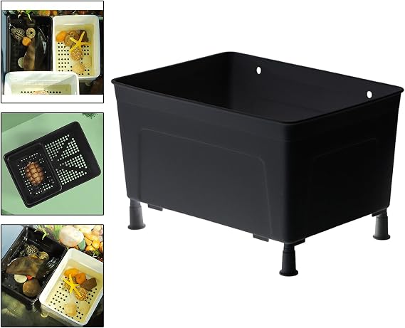Turtle Breeding Enclosure - Secure Habitat Container for Reptiles, Black